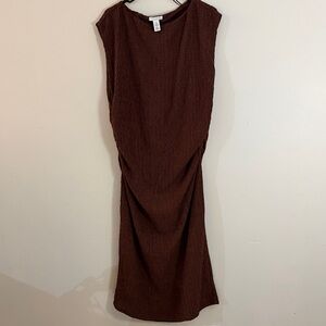 H&M Rich Brown Midi Dress